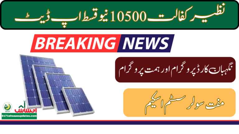 Good News Benazir Kafalat 10500 New Qist Update | Free Solar Scheme 8800 Online Apply 2024