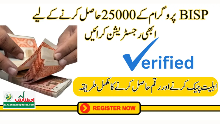 BISP 25000 Check Online Eligibility and Registration Method